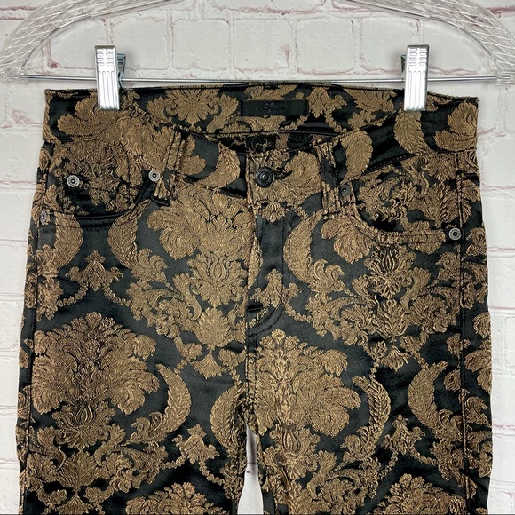 7 For All Mankind Skinny Feathered Jacquard Pant - Picture 3 of 12